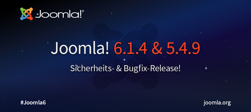 Joomla! 6.1.4 und Joomla! 5.4.9 als Sicherheits- und Bugfix-Release veröffentlicht